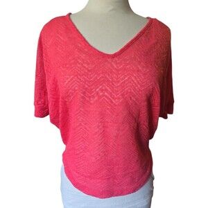 Love Culture Chevron-knit Dolman Top - L